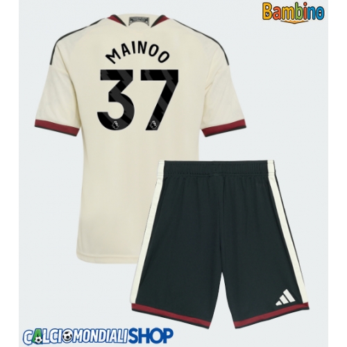 Maglie da calcio Manchester United Kobbie Mainoo #37 Terza Maglia Bambino 2026-27 Manica Corta + Pantaloni corti)